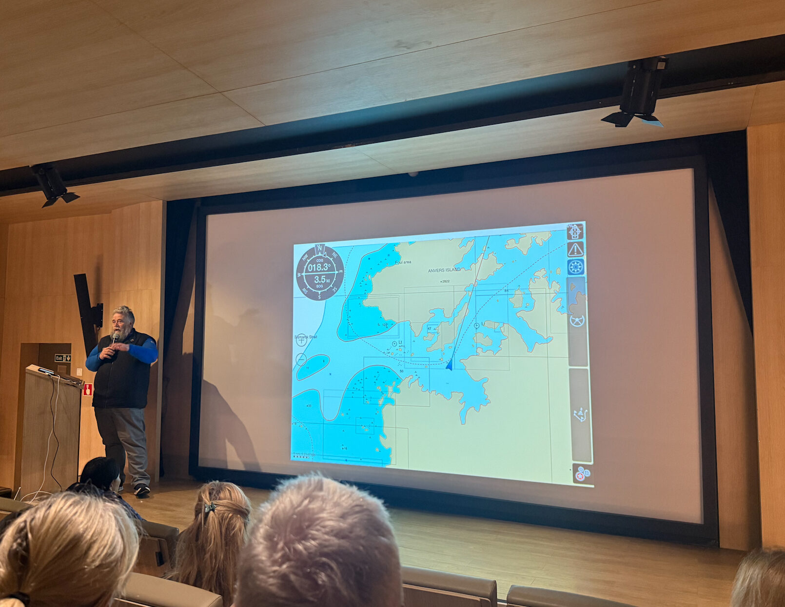 antarctica expedition leader briefing navigation chart onboard