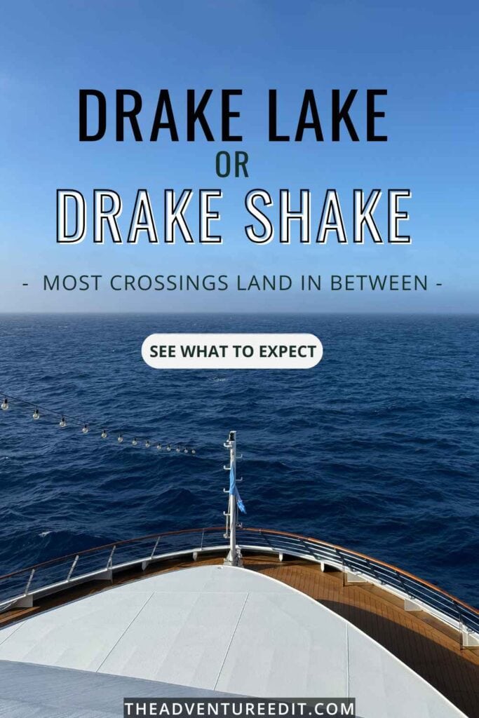 Drake Lake vs Drake Shake Antarctica expedition crossing, calm ocean bow view
