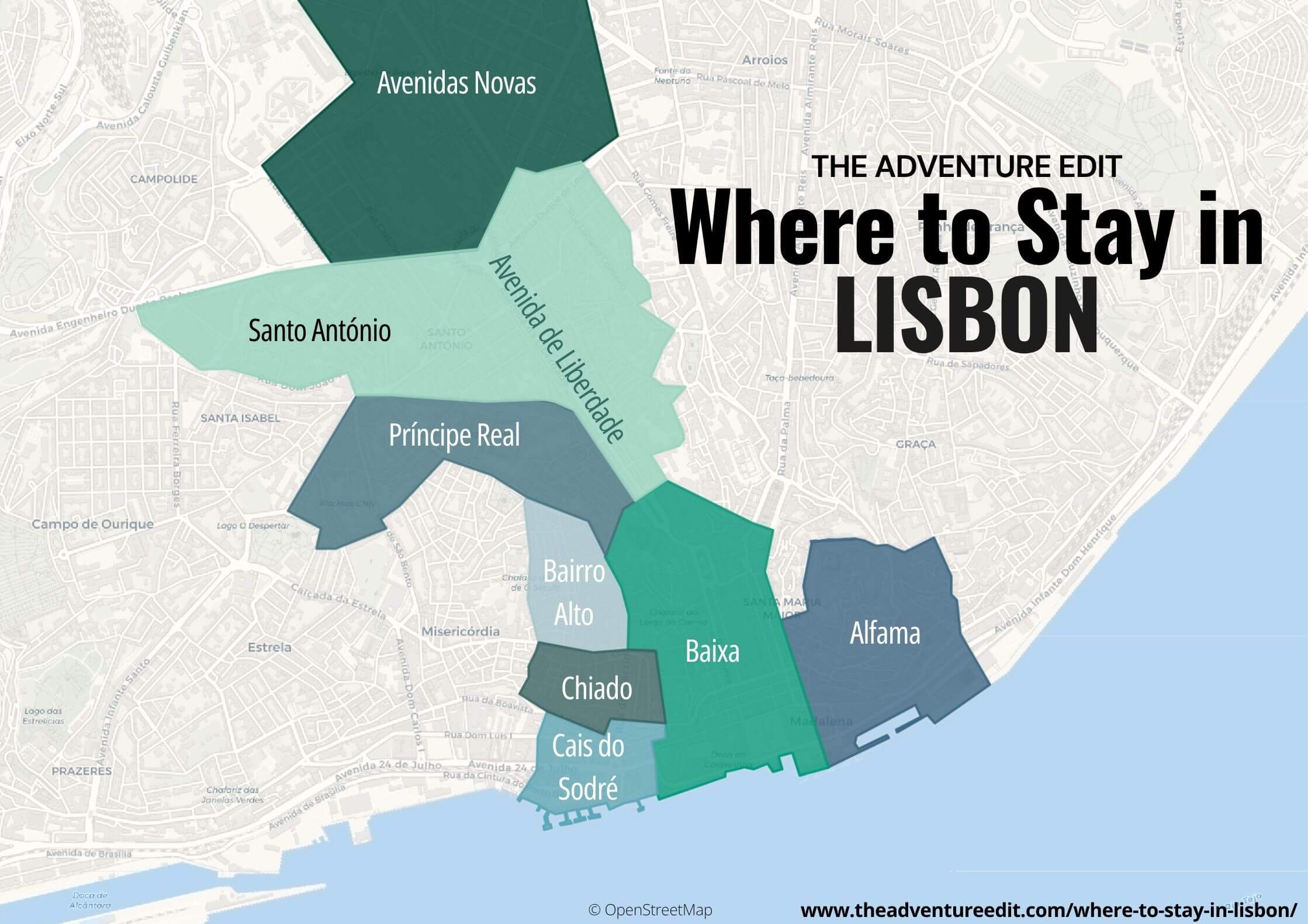 where to stay in Lisbon neighborhoods overview.